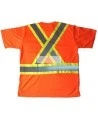 Orange traffic polyester t-shirt, CSA Z96-09, class 2 level 2