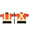 Polo  made of orange polyester, approved CSA Z96-09