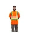 Chandail de signalisation en polyester orange CSA Z96-09, classe 2 niveau 2