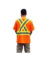 Chandail de signalisation en polyester orange CSA Z96-09, classe 2 niveau 2