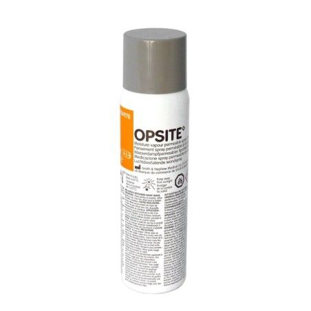 Pansement transparent OpSite en aérosol, flacon 100 ml.