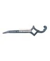 Combination spanner wrench key for fire hose and water valve, 1.5 to 3 inch
