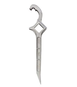 Combination spanner wrench key for fire hose and water valve, 1.5 to 3 inch