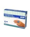 Elastic blue plastic detectable bandages, 2.2 x 7.5 cm (3/8 x 3 in), 100/box.