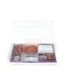 Elastic fabric bandages, assorted sizes, 101/box, with storage box.