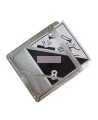 Aluminum holder with clip, 10-3/4 in X 10-3/4 in.