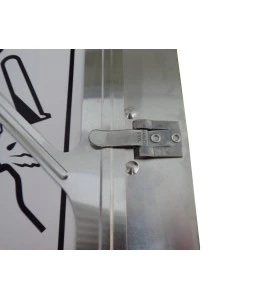 Aluminum holder with clip, 10-3/4 in X 10-3/4 in.
