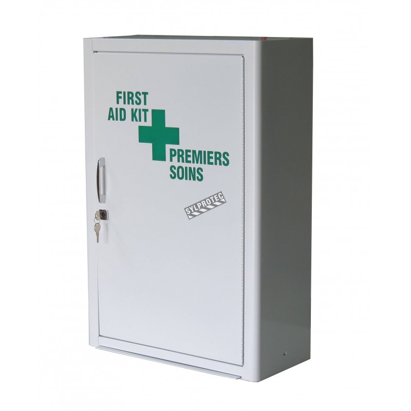 Wall Mounted Metal First Aid Cabinet With Solid Panel Door