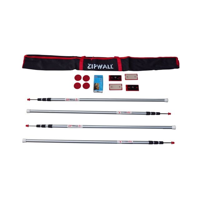 Ensemble de supports portatifs ZipWall pour confinement de zones de travaux salissants ou de petite décontamination d’amiante. Ensemble de supports portatifs ZipWall pour confinement de zones de travaux salissants ou de petite décontamination d’amiante.