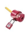 Lock for 110 Volt electric plug. Rotary lockout device for electrical plugs. 