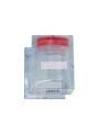 Couvert en polycarbonate transparent pour station d'alarme manuelle avec fils encastrés.