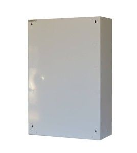 Cabinet de premiers soins mural en métal avec porte vitrée et serrure à 2 clés.