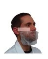 Beard net, white mesh (100/pkg).