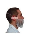 Beard net, white mesh (100/pkg).
