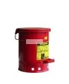 Container for oily or solvent-soaked rags, 6 gallons, with pedal, FM, UL, OSHA approuved.