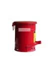 Container for oily or solvent-soaked rags, 6 gallons, with pedal, FM, UL, OSHA approuved.