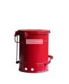 Container for oily or solvent-soaked rags, 6 gallons, with pedal, FM, UL, OSHA approuved.