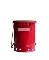 Container for oily or solvent-soaked rags, 6 gallons, with pedal, FM, UL, OSHA approuved.