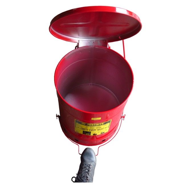 10 gallon container with pedal for oily or solvent-soaked garbage ...