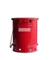 Container for oily or solvent-soaked rags, 10 gallons, with pedal, approved FM, UL, OSHA.