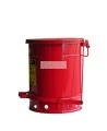 Container for oily or solvent-soaked rags, 10 gallons, with pedal, approved FM, UL, OSHA.