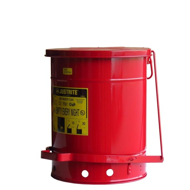 10 gallon container with pedal for oily or solvent-soaked garbage ...