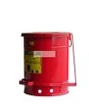 Container for oily or solvent-soaked rags, 10 gallons, with pedal, approved FM, UL, OSHA.