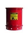 Container for oily or solvent-soaked rags, 14 gallons, with pedal, approved FM, UL, OSHA. 