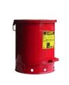 Container for oily or solvent-soaked rags, 14 gallons, with pedal, approved FM, UL, OSHA. 