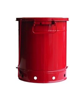 Bidon pour chiffons imbibés d'huiles ou solvants, 14 gallons, avec pédale, approuvé FM, UL, OSHA
