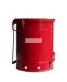 Container for oily or solvent-soaked rags, 14 gallons, with pedal, approved FM, UL, OSHA. 