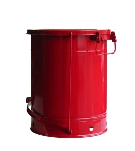 Bidon pour chiffons imbibés d'huiles ou solvants, 14 gallons, avec pédale, approuvé FM, UL, OSHA