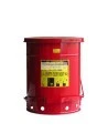 Container for oily or solvent-soaked rags, 10 gallons, with pedal, approved FM, UL, OSHA.