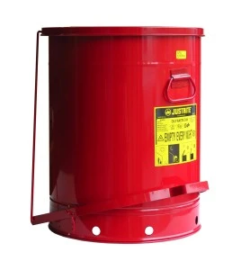 Bidon pour chiffons imbibés d'huiles ou solvants, 21 gallons, avec pédale, approuvé FM, UL, OSHA.