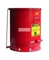 Container for oily or solvent-soaked rags, 21 gallons, with pedal, approved FM, UL, OSHA.