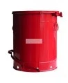 Container for oily or solvent-soaked rags, 21 gallons, with pedal, approved FM, UL, OSHA.