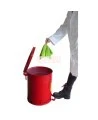 Container for oily or solvent-soaked rags, 10 gallons, with pedal, approved FM, UL, OSHA.