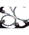 Snow and ice traction aids, for all types of flat shoes and winter boots.