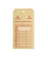Cardstock monthly inspection tag, for fire extinguishers, labelling in French, covering 1 year.