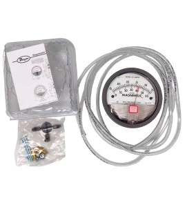 Manomètre Magnehelic S2000 à échelle de 0 à 0,25 pouces d'eau (0 à 60 Pa), pour mesurer la pression différentielle