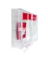 Couvercle Stopper II avec alarme locale et instructions en anglais pour station manuelle d'alarme incendie en surface
