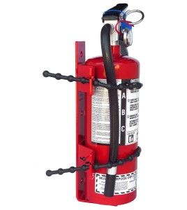 Amerex 864 heavy-duty vehicle rubber strap bracket for 5 lb portable fire extinguishers, Ø 7-8 inches