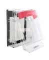 Weather Stopper® clear polycarbonate cover without horn, but with French labelling for surface mounted manual pull stations