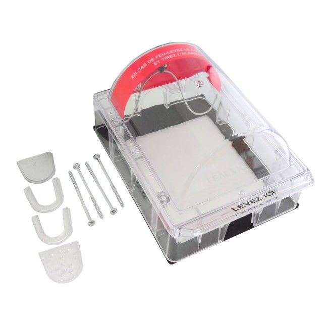 4 Couvercles Transparents Pour Interrupteurs Urgence – Protection Bouton-poussoir, Matériau ABS, 9.6x9.2 Cm