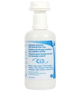 Bouteille vide de remplacement pour ensemble mural pour lavage oculaire, 1 litre.