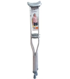 Béquilles ProCare IC de Airgo en aluminium pour adultes, avec poignées rembourrées. Ajustables de 112 à 132 cm.