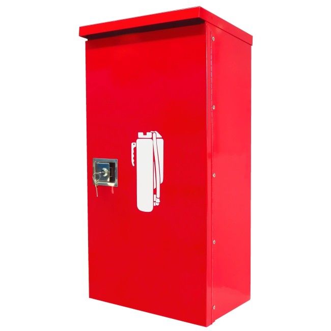 Cabinet de surface en acier pour extincteurs 20 lbs, pour l’extérieur. Cabinet de surface en acier pour extincteurs 20 lbs, pour l’extérieur.