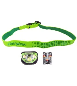 Lampe frontale mains libres Energizer Vision HD+ multifaisceau, à intensité réglable (max 225 lumens).