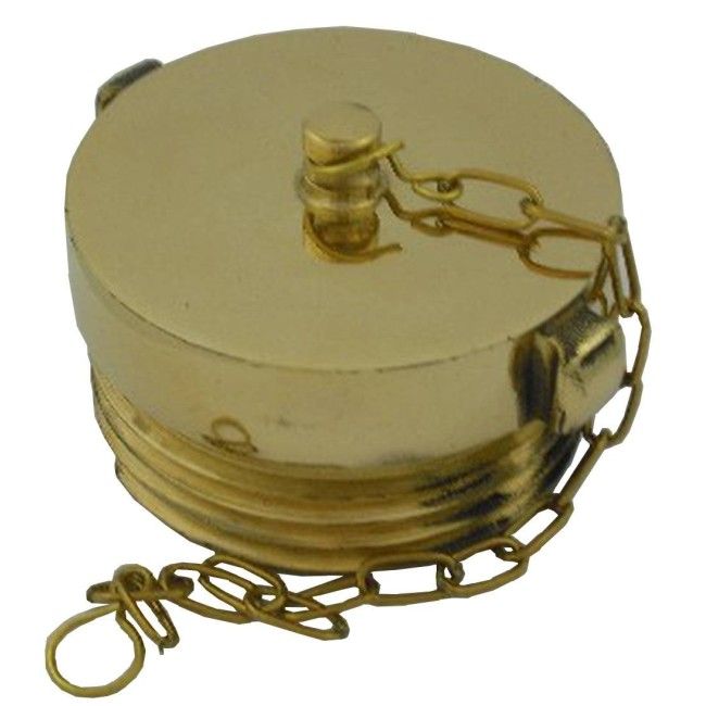 Bouchon fileté extérieur 2.5 po en laiton avec chaîne Bouchon fileté extérieur 2.5 po en laiton avec chaîne