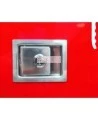 Surface-mounted outdoors steel fire cabinet for 10 lbs extinguishers.